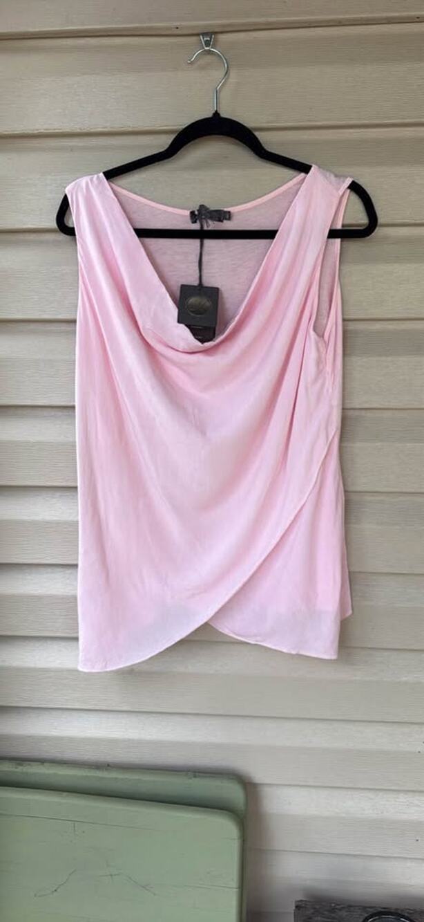 Pink layered cow neck, extra-large made in Italy